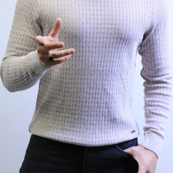 MC Men's Premium Knit Sweatshirt - Elegant Beige Edition