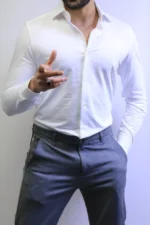 Essential White Shirt Striped -Premium Slim Fit - Image 4