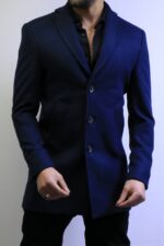 dark Blue Wool Coat —Premium Classic Fit , Modern Minimal Cut - Image 7