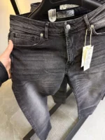 Stretch dark gray slim jeans for men , Modern Fit - Image 9