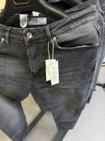 Stretch dark gray slim jeans for men , Modern Fit - Image 10