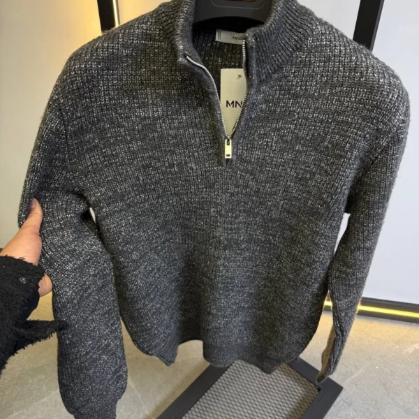 Men's Premium Quarter-Zip Knit Sweater - Smart Casual