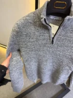 Men's Premium Quarter-Zip Knit Sweater - Smart Casual - Image 14