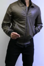 Premium Olive Leather Jacket for Men – ZAC - Image 11