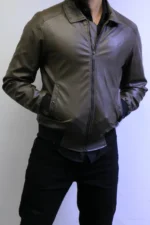 Premium Olive Leather Jacket for Men – ZAC - Image 13