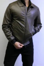 Premium Olive Leather Jacket for Men – ZAC - Image 6