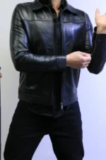 jacket leather 100% Black Leather Jacket – ZACSTORE ref 05 - Image 9