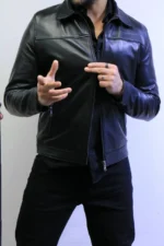 jacket leather 100% Black Leather Jacket – ZACSTORE ref 05 - Image 12