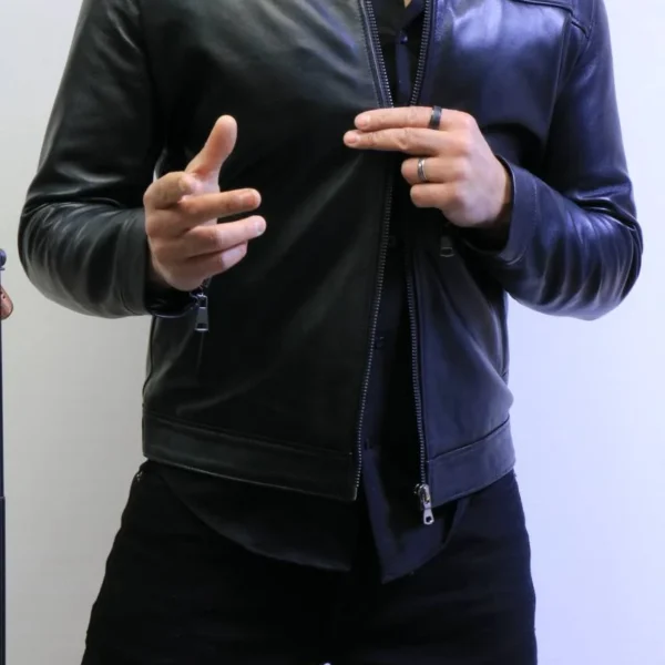 jacket leather 100% Black Leather Jacket – ZACSTORE ref 05