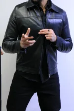 jacket leather 100% Black Leather Jacket – ZACSTORE ref 05 - Image 10