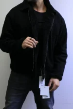 Black Shearling Jacket – Warm Winter Essential with Premium Finish - Image 10