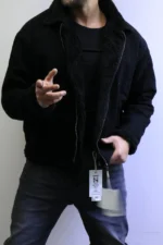 Black Shearling Jacket – Warm Winter Essential with Premium Finish - Image 9