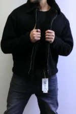 Black Shearling Jacket – Warm Winter Essential with Premium Finish - Image 2