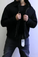 Black Shearling Jacket – Warm Winter Essential with Premium Finish - Image 8