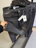 Stretch dark gray slim jeans for men , Modern Fit - Image 7