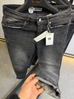 Stretch dark gray slim jeans for men , Modern Fit - Image 2