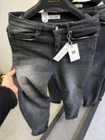 Stretch dark gray slim jeans for men , Modern Fit - Image 13