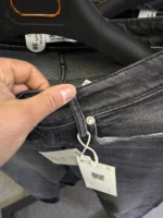 Stretch dark gray slim jeans for men , Modern Fit - Image 3