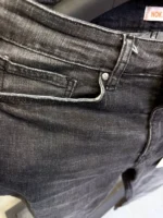 Stretch dark gray slim  jeans for men , Modern Fit - Image 8