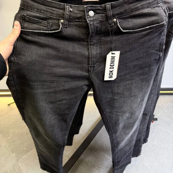 Stretch dark gray slim  jeans for men , Modern Fit