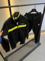 Men’s Black & Neon Yellow Tracksuit Set – Zip-Up Jacket & Jogger Pants | Streetwear Sportswear - Image 5