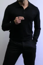 Men’s Knit Polo Shirt Long Sleeve – Slim Fit Elegant Style – ZACSTORE - Image 24