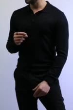 Men’s Knit Polo Shirt Long Sleeve – Slim Fit Elegant Style – ZACSTORE - Image 25