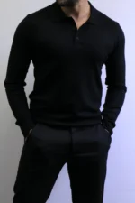 Men’s Knit Polo Shirt Long Sleeve – Slim Fit Elegant Style – ZACSTORE - Image 28