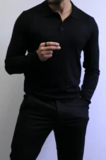 Men’s Knit Polo Shirt Long Sleeve – Slim Fit Elegant Style – ZACSTORE - Image 34