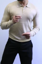Men’s Knit Polo Shirt Long Sleeve – Slim Fit Elegant Style – ZACSTORE - Image 16