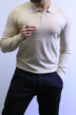 Men’s Knit Polo Shirt Long Sleeve – Slim Fit Elegant Style – ZACSTORE - Image 12