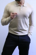 Men’s Knit Polo Shirt Long Sleeve – Slim Fit Elegant Style – ZACSTORE - Image 8