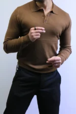 Men’s Knit Polo Shirt Long Sleeve – Slim Fit Elegant Style – ZACSTORE - Image 22