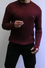 Men’s Winter Knit Sweater – Slim Fit Crew Neck - Image 35