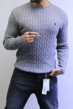 Men’s Winter Knit Sweater – Slim Fit Crew Neck - Image 8