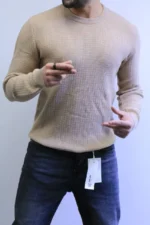 Men’s Slim Fit Waffle Knit Sweater – Premium Crew Neck - Image 16