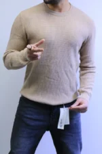 Men’s Slim Fit Waffle Knit Sweater – Premium Crew Neck - Image 17