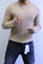 Men’s Slim Fit Waffle Knit Sweater – Premium Crew Neck - Image 20