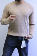 Men’s Slim Fit Waffle Knit Sweater – Premium Crew Neck - Image 11