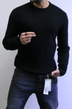 Men’s Slim Fit Waffle Knit Sweater – Premium Crew Neck - Image 18