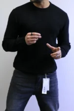 Men’s Slim Fit Waffle Knit Sweater – Premium Crew Neck - Image 15