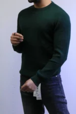 Men’s Slim Fit Waffle Knit Sweater – Premium Crew Neck - Image 3