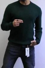 Men’s Slim Fit Waffle Knit Sweater – Premium Crew Neck - Image 8