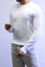 Men’s Slim Fit Waffle Knit Sweater – Premium Crew Neck - Image 23