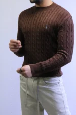 Men’s Winter Knit Sweater – Slim Fit Crew Neck - Image 10