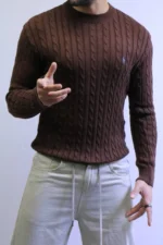 Men’s Winter Knit Sweater – Slim Fit Crew Neck - Image 4