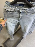 Basic Light Blue jeans straight for men , Modern Fit - Image 10