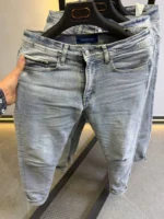 Basic Light Blue jeans straight for men , Modern Fit - Image 14