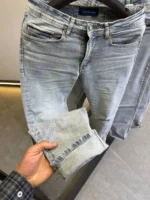 Basic Light Blue jeans straight for men , Modern Fit