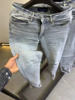 Basic Light Blue jeans straight for men , Modern Fit - Image 16